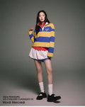 MARDI MERCREDI -  RUGBY SHIRT STRIPE ALUMNI CLASSIQUE_MUSTARD BLUE