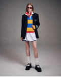 MARDI MERCREDI -  RUGBY SHIRT STRIPE ALUMNI CLASSIQUE_MUSTARD BLUE