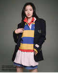 MARDI MERCREDI -  RUGBY SHIRT STRIPE ALUMNI CLASSIQUE_MUSTARD BLUE