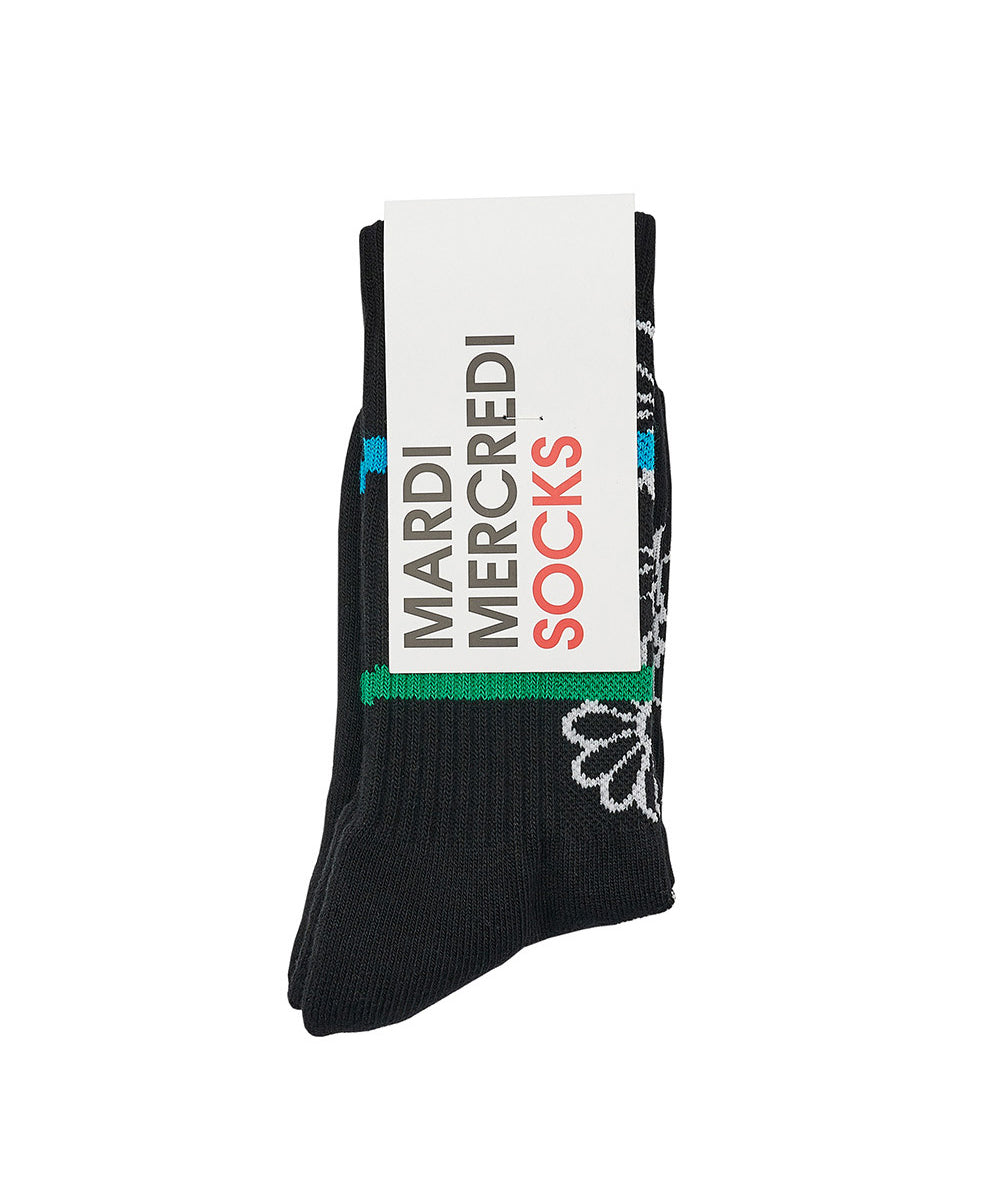 MARDI MERCREDI -  SOCKS FLOS EMOJI_BLACK