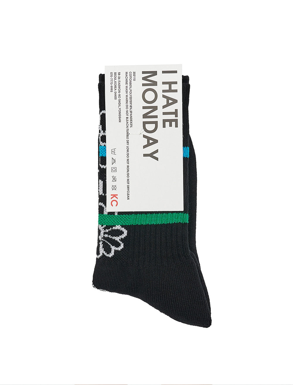 MARDI MERCREDI -  SOCKS FLOS EMOJI_BLACK