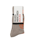 MARDI MERCREDI -  SOCKS FLOS EMOJI_DARKBEIGE