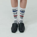 MARDI MERCREDI -  SOCKS FLOS EMOJI_WHITE