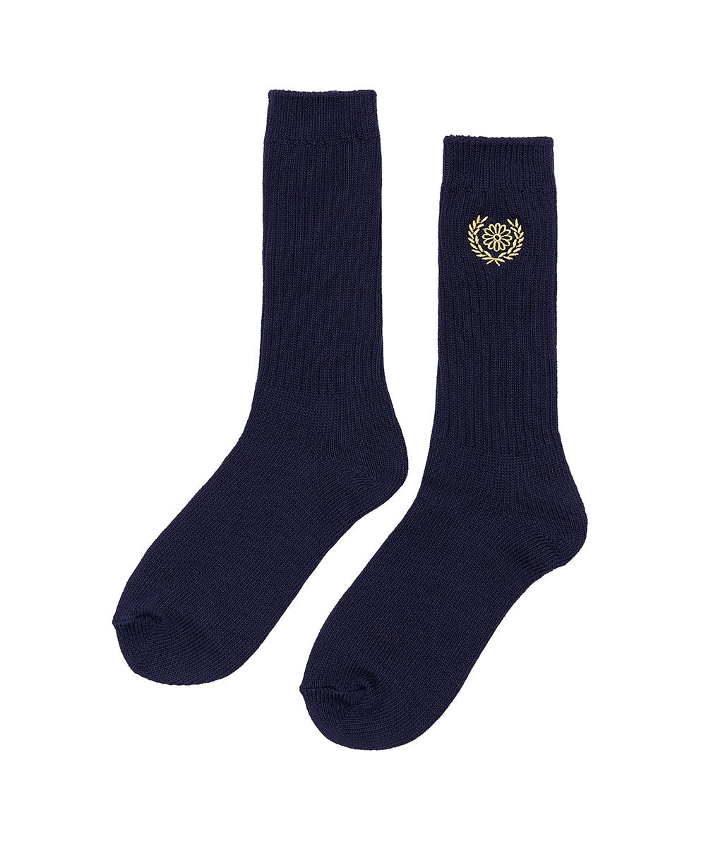 MARDI MERCREDI -  SOCKS MRD LOGO_NAVY YELLOW