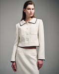 MARDI MERCREDI -  SPRING TWEED CROPPED JACKET LACE_IVORY