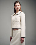 MARDI MERCREDI -  SPRING TWEED CROPPED JACKET LACE_IVORY