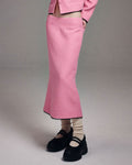 MARDI MERCREDI -  SPRING TWEED MERMAID SKIRT LACE_PINK