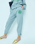 MARDI MERCREDI -  SWEAT PANTS MARCHE EMBLEM_GREY GREEN