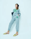 MARDI MERCREDI -  SWEAT PANTS MARCHE EMBLEM_GREY GREEN