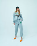 MARDI MERCREDI -  SWEAT PANTS MARCHE EMBLEM_GREY GREEN