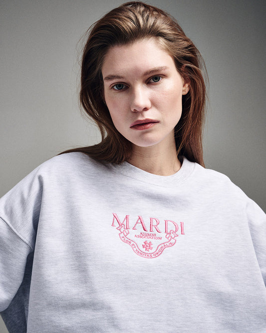 MARDI MERCREDI -  SWEATSHIRT ALUMNI CLASSIQUE NEEDLEWORK_HEATHER PINK