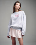 MARDI MERCREDI -  SWEATSHIRT ALUMNI CLASSIQUE NEEDLEWORK_HEATHER PINK