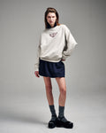 MARDI MERCREDI -  SWEATSHIRT ALUMNI CLASSIQUE NEEDLEWORK_OATMEAL BURGUNDY