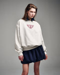 MARDI MERCREDI -  SWEATSHIRT ALUMNI CLASSIQUE NEEDLEWORK_OATMEAL BURGUNDY