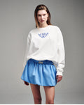 MARDI MERCREDI -  SWEATSHIRT ALUMNI CLASSIQUE NEEDLEWORK_WHITE BLUE