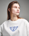 MARDI MERCREDI -  SWEATSHIRT ALUMNI CLASSIQUE NEEDLEWORK_WHITE BLUE