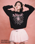 MARDI MERCREDI -  SWEATSHIRT FLOWERMARDI NEEDLEWORK_BLACK PINK