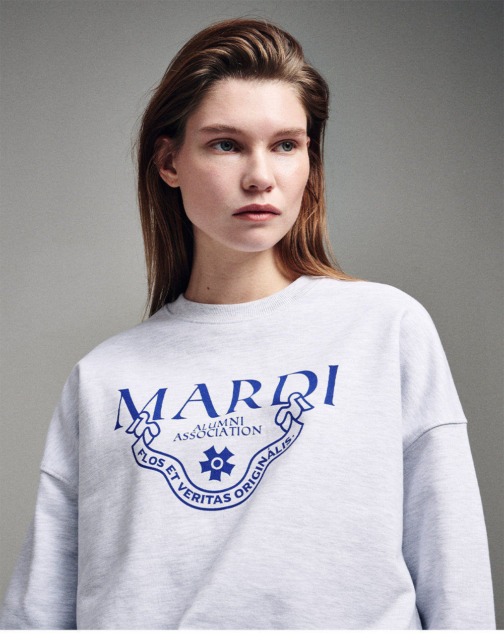 MARDI MERCREDI -  SWEATSHIRT GRAND ALUMNI CLASSIQUE_HEATHER BLUE