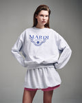 MARDI MERCREDI -  SWEATSHIRT GRAND ALUMNI CLASSIQUE_HEATHER BLUE