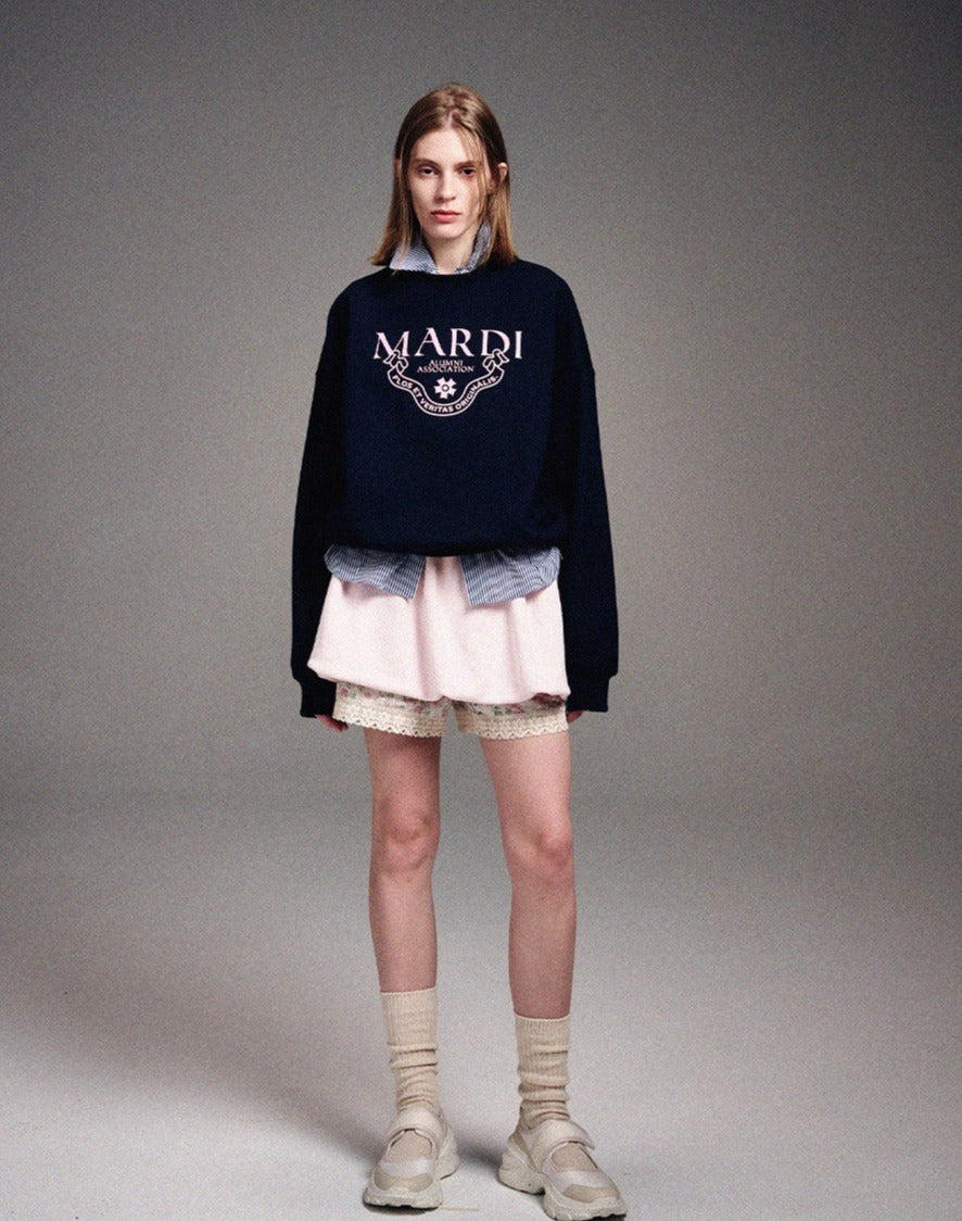 MARDI MERCREDI -  SWEATSHIRT GRAND ALUMNI CLASSIQUE_NAVY PINK