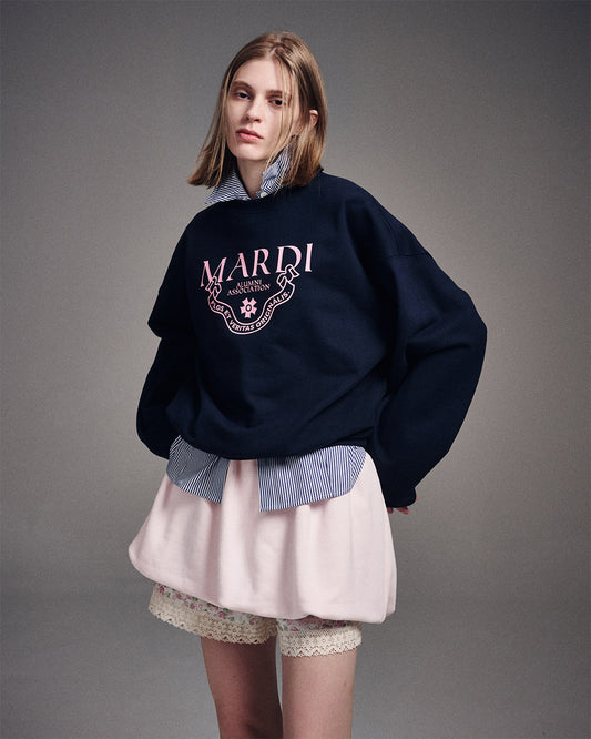 MARDI MERCREDI -  SWEATSHIRT GRAND ALUMNI CLASSIQUE_NAVY PINK