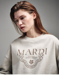 MARDI MERCREDI -  SWEATSHIRT GRAND ALUMNI CLASSIQUE_OATMEAL LATTE