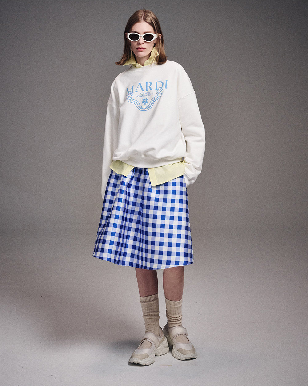 MARDI MERCREDI -  SWEATSHIRT GRAND ALUMNI CLASSIQUE_WHITE SKY