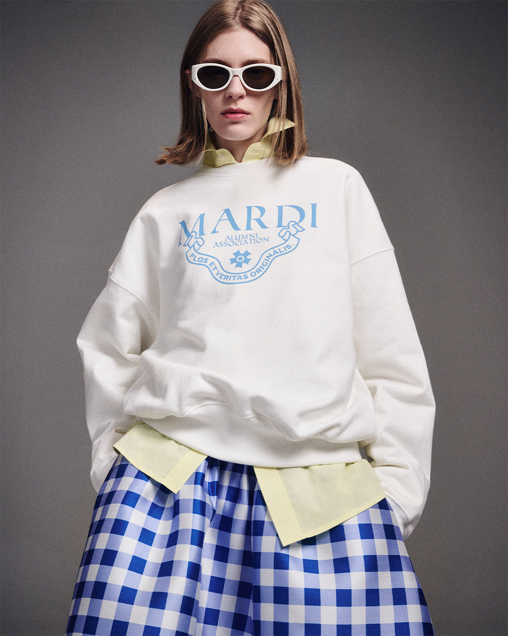 MARDI MERCREDI -  SWEATSHIRT GRAND ALUMNI CLASSIQUE_WHITE SKY