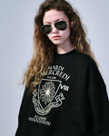 MARDI MERCREDI -  SWEATSHIRT ALUMNI EMBLEM_BLACK CREAM