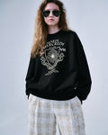 MARDI MERCREDI -  SWEATSHIRT ALUMNI EMBLEM_BLACK CREAM