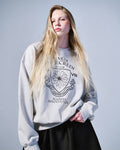 MARDI MERCREDI -  SWEATSHIRT ALUMNI EMBLEM_OATMEAL BLACK