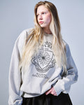 MARDI MERCREDI -  SWEATSHIRT ALUMNI EMBLEM_OATMEAL BLACK