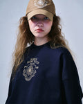 MARDI MERCREDI -  SWEATSHIRT ALUMNI SMALL EMBLEM NEEDLEWORK_NAVY BEIGE