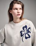 MARDI MERCREDI -  SWEATSHIRT CLOVERMARDI_OATMEAL NAVY