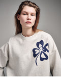 MARDI MERCREDI -  SWEATSHIRT CLOVERMARDI_OATMEAL NAVY