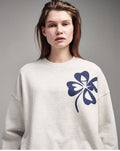 MARDI MERCREDI -  SWEATSHIRT CLOVERMARDI_OATMEAL NAVY