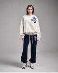 MARDI MERCREDI -  SWEATSHIRT CLOVERMARDI_OATMEAL NAVY