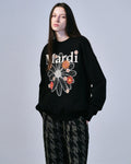 MARDI MERCREDI -  SWEATSHIRT FLOWERMARDI BLOSSOM_BLACK CREAM