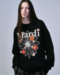 MARDI MERCREDI -  SWEATSHIRT FLOWERMARDI BLOSSOM_BLACK CREAM