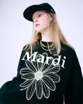 MARDI MERCREDI -  SWEATSHIRT FLOWERMARDI_BLACK CREAM