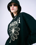 MARDI MERCREDI -  SWEATSHIRT FLOWERMARDI_BLACK CREAM