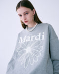 MARDI MERCREDI -  SWEATSHIRT FLOWERMARDI_GREY IVORY