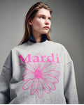 MARDI MERCREDI -  SWEATSHIRT FLOWERMARDI_GREY PINK