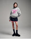 MARDI MERCREDI -  SWEATSHIRT FLOWERMARDI_GREY PINK