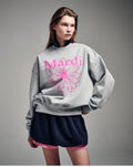 MARDI MERCREDI -  SWEATSHIRT FLOWERMARDI_GREY PINK