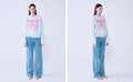 MARDI MERCREDI -  SWEATSHIRT FLOWERMARDI_HEATHER CORAL