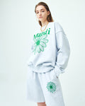 MARDI MERCREDI -  SWEATSHIRT FLOWERMARDI_HEATHER GREEN