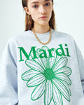 MARDI MERCREDI -  SWEATSHIRT FLOWERMARDI_HEATHER GREEN