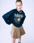 MARDI MERCREDI -  SWEATSHIRT FLOWERMARDI_NAVY CREAM