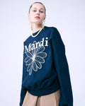 MARDI MERCREDI -  SWEATSHIRT FLOWERMARDI_NAVY CREAM